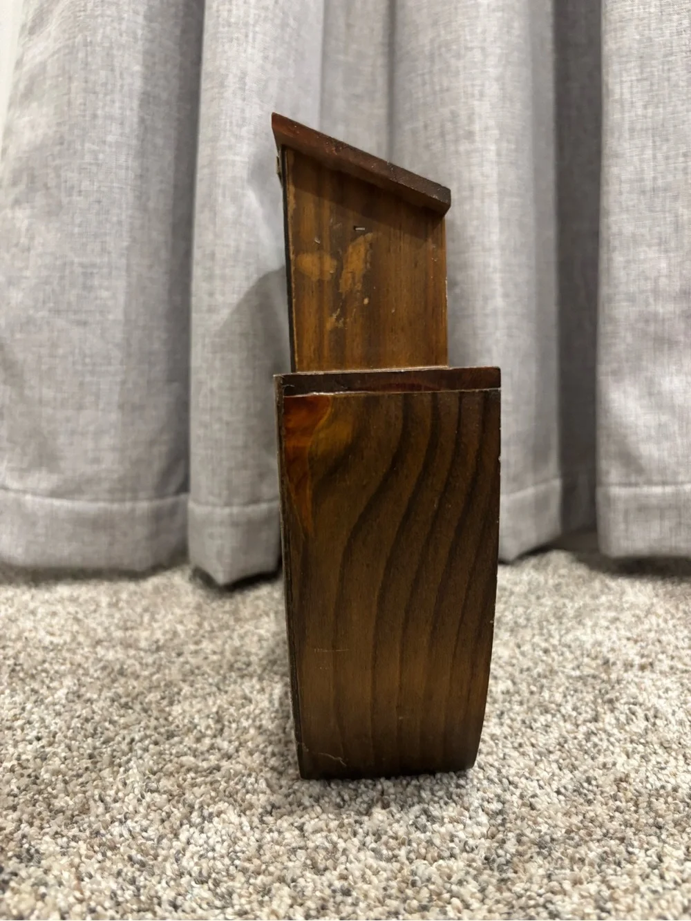 Vintage Wooden Noah’s Ark shaped Trinket or knickknack Display Shelf 1990s
